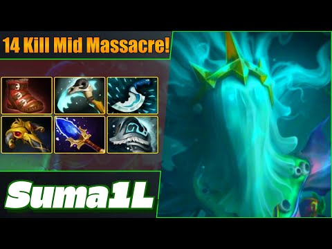 Suma1L Death Prohpet Mid ⚔️ DOMINATES! 14-0 Massacre! Dota 2 Nigma Galaxy Full Gameplay 🏆 Road to TI