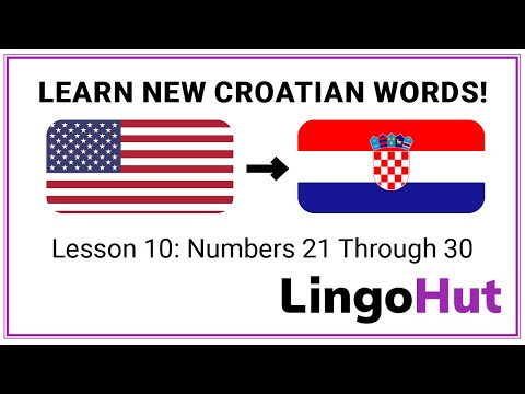 Croatian lessons: Numbers 21 through 30