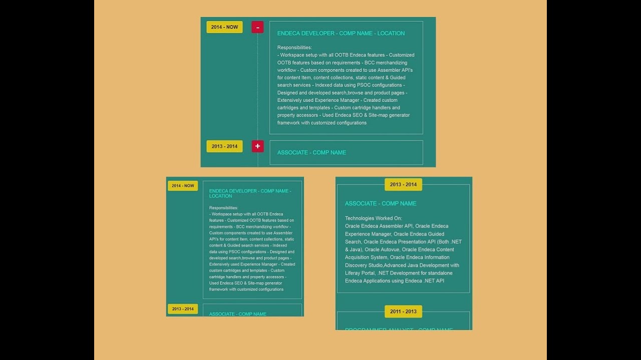 Responsive Timeline with Bootstrap Collapse - Demo