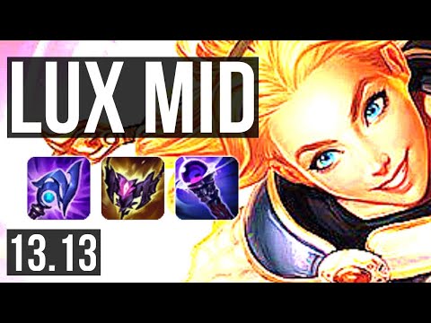 LUX vs BRAND (MID) | 13/2/13, 1.6M mastery, Legendary, 400+ games | EUW Master | 13.13