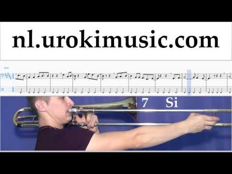 Trombone Leren Spelen David Guetta, Justin Bieber - 2U Tablatura Deel#2 um-i799