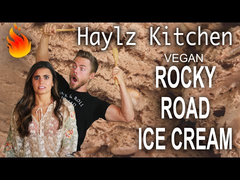 CREAMY ROCKY ROAD ICE CREAM (VEGAN) - HAYLZ KITCHEN with Derek Hough and Hayley Erbert