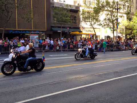 Harley Davidson Motorcycles at the San Francisco CA Gay Pride Day Parade 2014