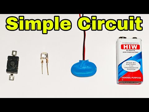 How to connect led light with 9v Battery and switch | Simple Electric Circuit