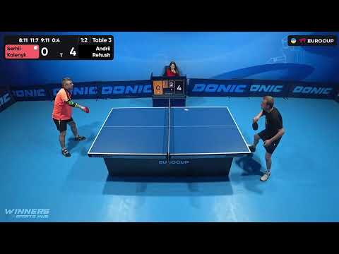 11:35 Serhii Kalenyk - Andrii Rehush 01.09.2023 TT Euro.Cup  Ukraine Master. TABLE 3