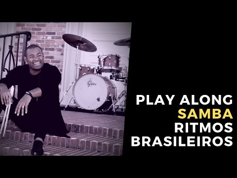 Aula de bateria: drums playalong  Samba ritmos brasileiros