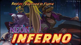 【NEON INFERNO】ネオンインフェルノ リプレイモードでの練習の成果(炎の中の洗礼)アーケードレベル#002