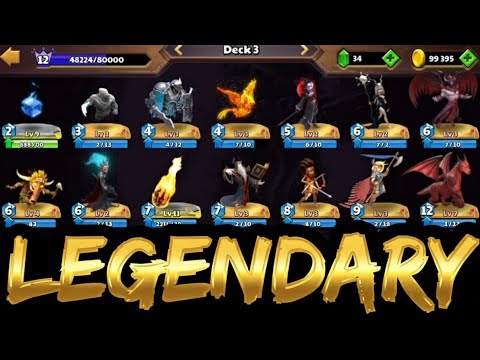 ALL THE 🔥 LEGENDARY CARDS 🔥 IN ONE DECK! CASTLE CRUSH 