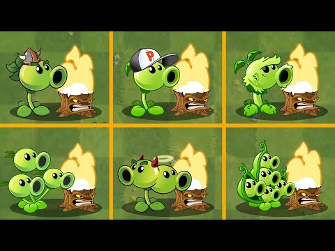6 Best Pair PEA & Torchwood Plant Battlez - Who Will Win? PvZ 2 Team Plant Battlez