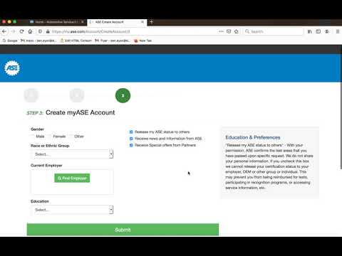 How to Create a myASE Account