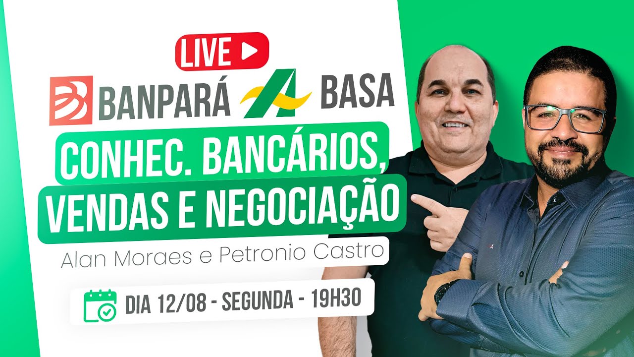 LIVE! BASA/BANPARÁ - Alan Moraes e Petronio Castro - 12/08 - 19h30