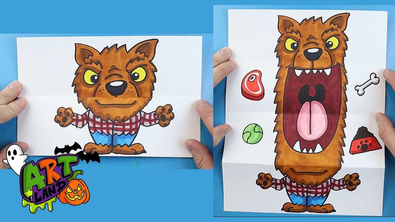How to Draw a WEREWOLF SURPRISE FOLD