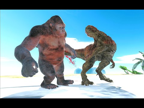 Animal Revolt Battle Simulator T-rex vs Goro The Giant #arbs #hydra #gorothegiant #trex