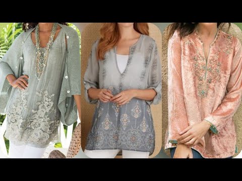 Latest chiffon casual blouse and top designs ideas