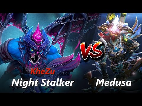 KheZu offlane Night Stalker vs Medusa/Disruptor | First 10 minutes
