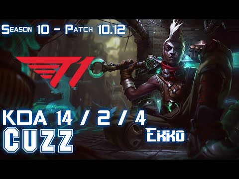 T1 Cuzz EKKO vs HECARIM Jungle - Patch 10.12 KR Ranked