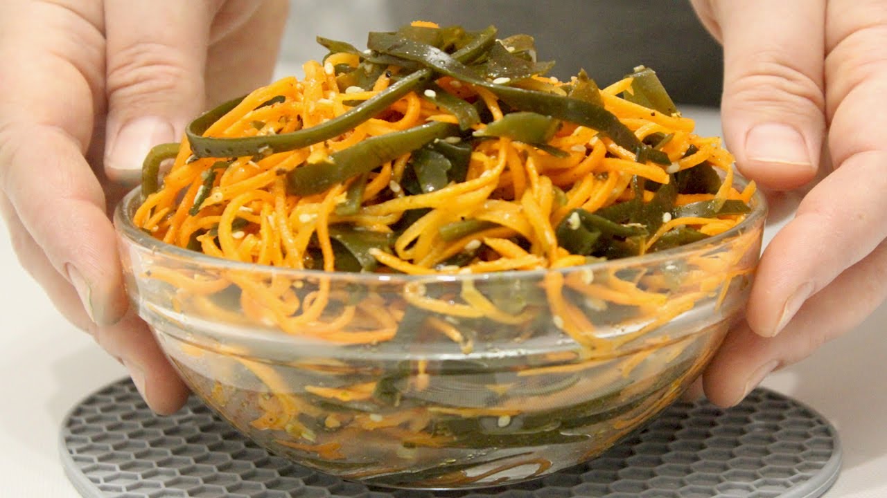 Салат по-корейски из моркови и морской капусты. Лучше чем МЕГИ-ЧА у корейцев на рынке!