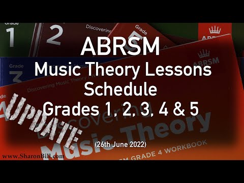 ABRSM Music Theory Lessons Schedule - with Sharon Bill