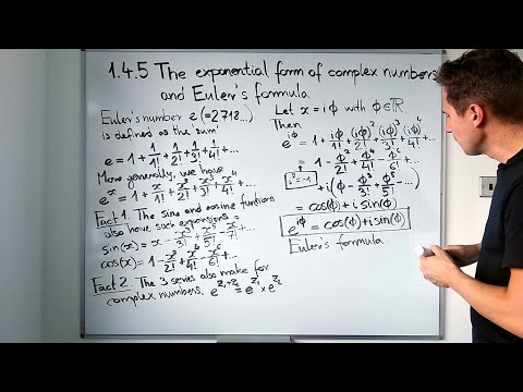 1.4.5 The exponential form of complex numbers and Euler's formula