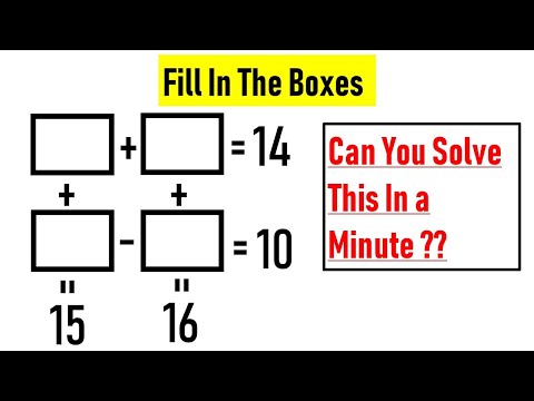Part of a video titled Solve This In a Minute - Fill in the Boxes || Maths Puzzle - YouTube