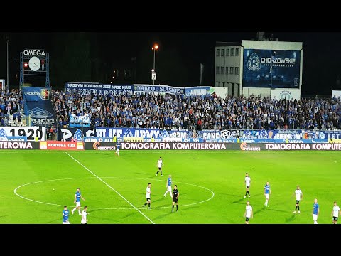 Doping kibiców Ruchu Chorzów na meczu z Górnikiem Łęczna | 11.08.2022