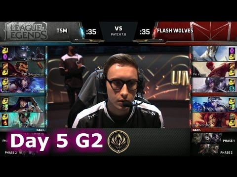 TSM vs Flash Wolves | Day 5 LoL MSI 2017 Group Stage | TSM vs FW G2 Mid Season Invitational