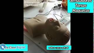 Video de Simulador para prácticas de intubación endotraqueal c/indicadores electróúnicos