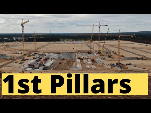 1st Pillars Erected at Giga Berlin as Tesla Publishes Change Requests+