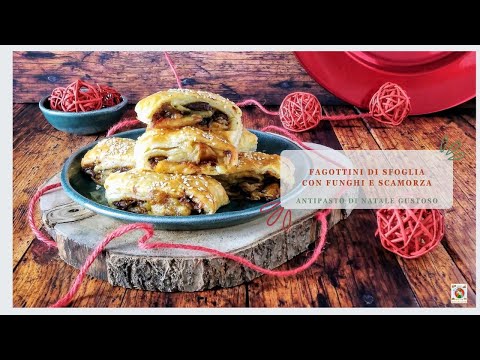 Fagottini di sfoglia con funghi e scamorza: Antipasto sfizioso per il buffet delle feste
