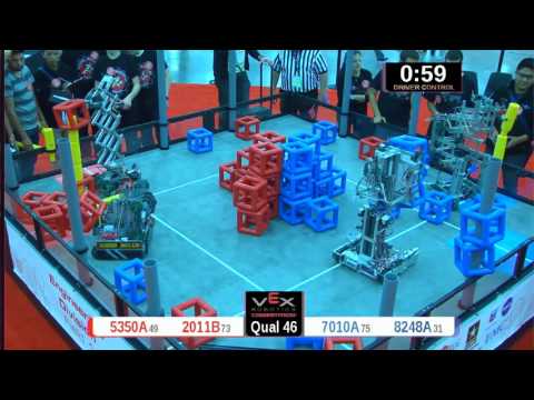 2015 VRC Engr Q46 - 5350A 2011B vs 7010A 8248A - 37 to 46 - VEX Worlds 2015 - Engineering Division