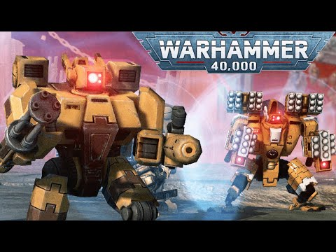 T'au Empire vs Chaos Space Marines - Men of War: Warhammer 40K Mod