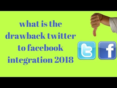the drawback twitter to facebook integration
