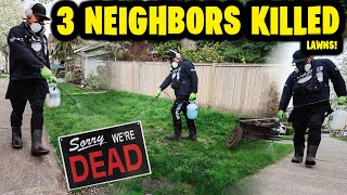Helping 3 Neighbors kill off their lawns and start over!