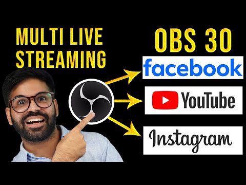 How to Multi Platform Stream for free with OBS 30 | Obs multiple streams plugin