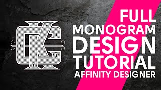 Affinity Designer Monogram logo Tutorial - Full and Free Affinity Designer Tutorial