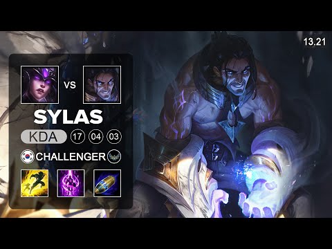 Sylas vs Syndra Mid - KR Challenger - Patch 13.21 Season 13