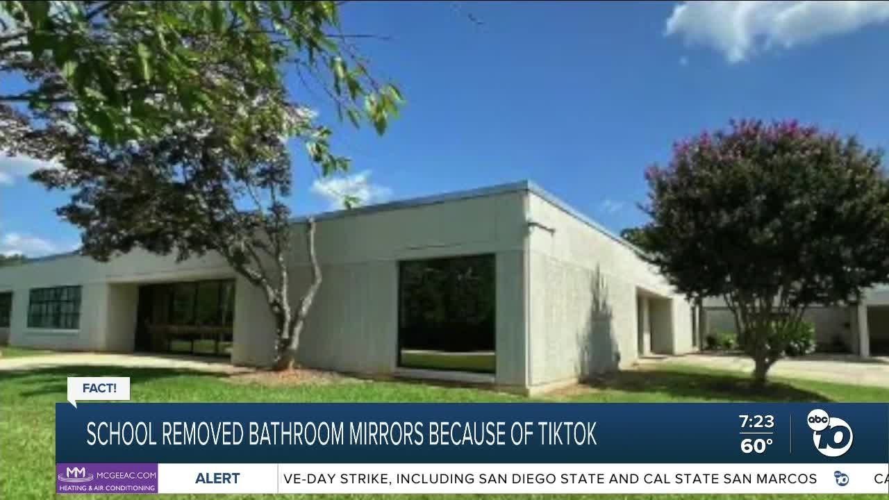 Fact or Fiction: School removes bathroom mirrors because of TikTok?