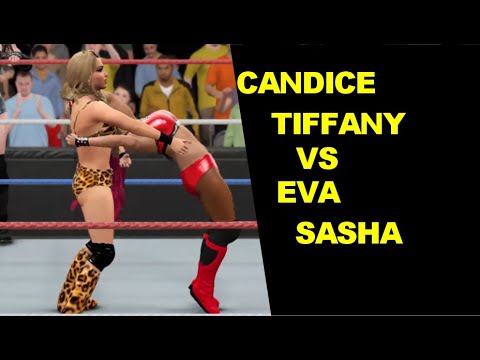 WWE 2K17 Candice Lee & Tiffany vs Eva Marie & Sasha Banks - Tag Team