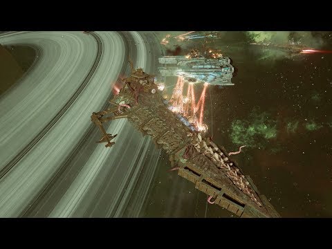 Chaos (Nurgle Fleet) vs TAU Empire! Rank 99 - Battlefleet Gothic Armada