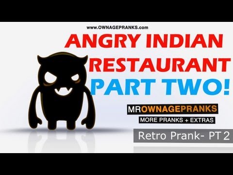 Retro Angry Indian PART 2 Restaurant Prank - Ownage Pranks