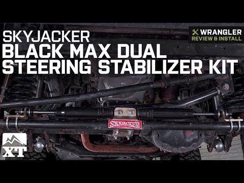 Jeep Wrangler SkyJacker Black MAX Dual Steering Stabilizer Kit (2007-2018 JK) Review & Install