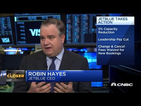 'It's just as bad as 9/11': JetBlue CEO on coronavirus impact on airline industry