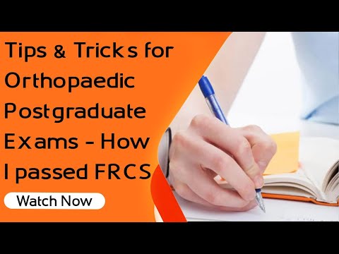 Tips & Tricks for Orthopaedic Postgraduate Exams