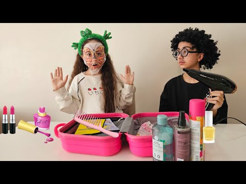 DELİ KUAFÖR BONUS EVİMİZE GELDİ ESMA'YA SAÇ YÜZ BAKIMI YAPTI ESMA'NIN YÜZÜ ALERJİ OLDU