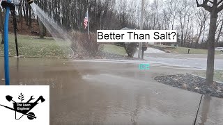 Better Than Salt? Melting Driveway Ice with Hot Water!