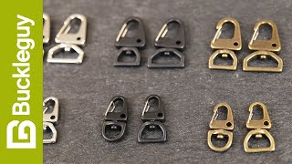 Use these mini swivel snap hooks to make modern leather craft goods