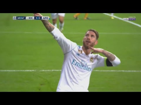Sergio Ramos Bicycle Goal - Real Madrid vs Apoel 3 - 0 UCL 13/09/2017