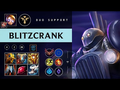 Blitzcrank Support vs Sona - EUW Grandmaster Patch 26.02