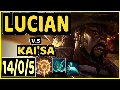 THEUSMA (LUCIAN) vs KAI'SA - 14/0/5 KDA BOTTOM ADC GAMEPLAY - BR Ranked DIAMOND
