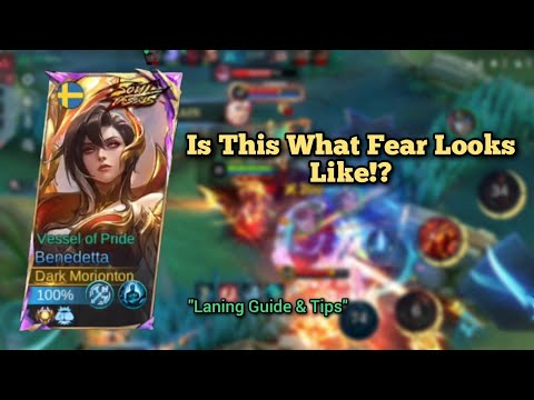 Benedetta Laning Guide & Tips Against Fighters 💯  Build | Emblem | Lane Control ‼️#benedetta 